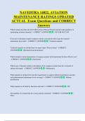 NAVEDTRA 14022&comma; AVIATION  MAINTENANCE RATINGS UPDATED  ACTUAL  Exam Questions and CORRECT  Answers