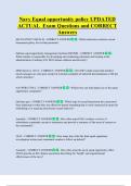 Navy Equal opportunity policy UPDATED  ACTUAL  Exam Questions and CORRECT  Answers 