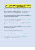 Navy Equal opportunity policy UPDATED    Exam Questions and CORRECT Answers