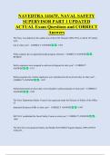 NAVEDTRA 14167F&comma; NAVAL SAFETY  SUPERVISOR PART 1 UPDATED  ACTUAL Exam Questions and CORRECT  Answers