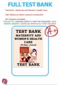Test Bank for Maternity and Women&rsquo;s Health Care&comma; 13th Edition by Deitra Leonard Lowdermilk&comma; Shannon E&period; Perry&comma; Kathryn Rhodes Alden&comma; Kathryn E&period; Cashion&comma; Patricia Gonce Morton&comma; & Mary Catherine Cashion&period;&vert;&vert;All chapters 1-37 included&period;&vert;&vert;Complete test guide&period;