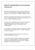 Delta FA training midterm review questions with answers