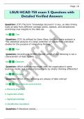 LSUS HCAD 750 exam 5 Questions with  Detailed Verified Answers