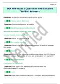 MA 400 exam 2 Questions with Detailed  Verified Answers