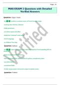 MAS EXAM 2 Questions with Detailed  Verified Answers 