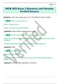 MCB 3023 Exam 3 Questions with Detailed  Verified Answers 
