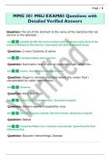 MMG 301 MSU EXAM&num;3 Questions with  Detailed Verified Answers 