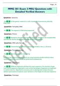 MMG 301 Exam 2 MSU Questions with  Detailed Verified Answers 