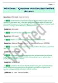N50 Exam 1 Questions with Detailed Verified  Answers