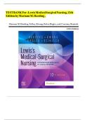 Test Bank Lewis Medical-Surgical Nursing&colon; Assessment and Management of Clinical Problems 12th Edition By Harding & Kwong