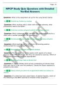NPCP Study Quiz Questions with Detailed  Verified Answers