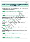 NPCP Practice Test Questions with Detailed  Verified Answers
