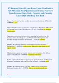 TX Personal Lines License Exam Latest Test Bank A  with 400 Exam Prep Questions and Correct Answers&sol;  Texas Personal Lines Test &ndash; Property and Casualty  Latest 2025-2026 Prep Test Bank