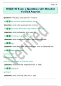 NSG3100 Exam 2 Questions with Detailed  Verified Answers 