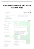 ATI COMPREHENSIVE EXIT EXAM  RETAKE 2023  