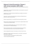 Edexcel A-level Economics Theme 2 with correct answers 100&percnt; 2025 