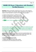 NURS 355 Exam 2 Questions with Detailed  Verified Answers 
