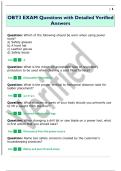 OBT3 EXAM Questions with Detailed Verified  Answers 