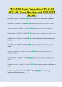 PELLETB Exam Preparation UPDATED  ACTUAL  Exam Questions and CORRECT  Answers