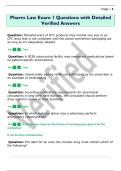 Pharm Law Exam 1 Questions with Detailed  Verified Answers