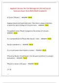  Applied Calculus for the Managerial Life and Social  Sciences Exam Test 2025&sol;2026 Graded A&plus;