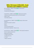 MHA 702 Exam 2 UPDATED   Exam  Questions and CORRECT Answers 