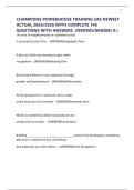 CHAMPIONS POWERHOUSE TRAINING SAE NEWEST ACTUAL 2025&sol;2026 WITH COMPLETE 146 QUESTIONS WITH ANSWERS &period;VERIFIED&sol;GRADED A&plus;