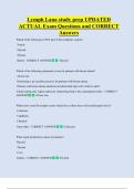 Lymphedema &sol;Lana  Bundled Exam Questions WITH  CORRECT Answers