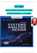 TEST BANK Systems Analysis and Design 12th Edition by Tilley Scott Chapters 1 - 12&comma; Complete 2025&sol;2026