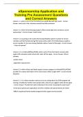 eSponsorship Application and Training Pre Assessment Questions and Correct Answers