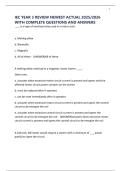 IEC YEAR 3 REVIEW NEWEST ACTUAL 2025&sol;2026 WITH COMPLETE QUESTIONS AND ANSWERS