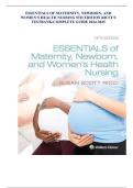 Test Bank for Essentials of Maternity&comma; Newborn&comma; and Women&rsquo;s Health &vert; 5th Edition &vert; Susan Ricci &vert; Verified Questions & Correct Answers &vert; Latest Update 2025&sol;2026 &vert; A&plus; Graded