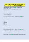 NUFT 204    Bundled Exam Questions WITH  CORRECT Answers