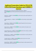Applicant Preparation Guide for PELLETB  UPDATED Exam Questions and CORRECT  Answers 