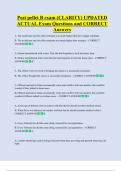 Post pellet B exam &lpar;CLARITY&rpar; UPDATED   ACTUAL Exam Questions and CORRECT  Answers 