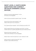 NICET LEVEL 2&colon; EARTH WORK QUESTIONS AND CORRECT DETAILED ANSWERS LATEST EDITION&period;