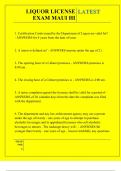 LIQUOR LICENSE EXAM MAUI HI QUESTIONS AND ANSWERS 2025