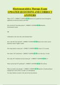 Electroconvulsive Therapy Exam  UPDATED ACTUAL QUESTIONS AND  CORRECT ANSWERS