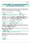 Practice RBC 2 Test &lpar;examples&rpar; Questions  with Detailed Verified Answers 