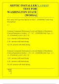 SEPTIC INSTALLER TEST FOR WASHINGTON STATE &lpar;WOSSA&rpar; QUESTIONS AND ANSWERS 2025