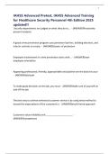 IAHSS Advanced Pretest&comma; IAHSS Advanced Training for Healthcare Security Personnel 4th Edition 2025 updated&excl;&excl;