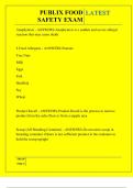 PUBLIX FOOD SAFETY EXAM QUESTIONS AND ANSWERS 2025