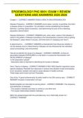 Epidemiology PHC 6001&colon; Exam 1 Review questions and answers 2025-2026