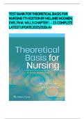 TEST BANK FOR THEORETICAL BASIS FOR NURSING 7TH EDITION BY MELANIE MCEWEN&semi; EVELYN M&period; WILLS CHAPTER 1 - 23 COMPLETE LATEST UPDATE 2025&sol;2026 A&plus;