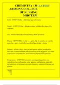 CHEMISTRY 130 ARIZONA COLLEGE OF NURSING MIDTERM QUESTIONS AND ANSWERS 2025