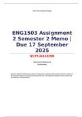 ENG1503 Assignment 2 Semester 2  &vert; Due 17 September 2025