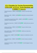 ANA Principles for Nursing Documentation  UPDATED  ACTUAL  Exam Questions and  CORRECT Answers 