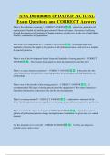 ANA Documents UPDATED  ACTUAL   Exam Questions and CORRECT Answers 