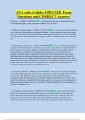 ANA code of ethics UPDATED  Exam  Questions and CORRECT Answers