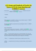 ANA Scopes and Standards of Practice for  Nurses ACTUAL Exam Questions and  CORRECT Answers 
